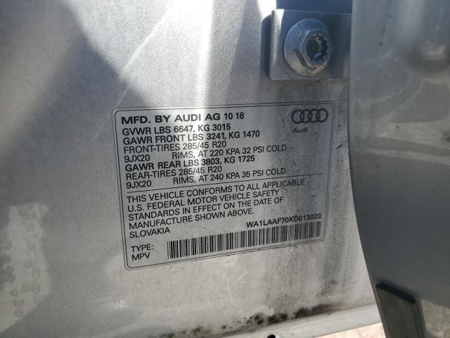 Photo 14 from auction – 2019 AUDI Q7 PREMIUM with VIN WA1LAAF70KD013020