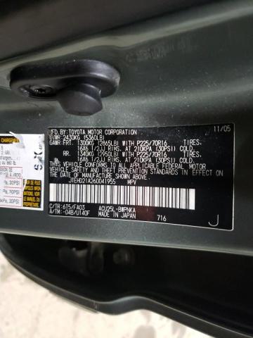 Photo 14 from auction – 2006 TOYOTA HIGHLANDER with VIN JTEHD21A260041955