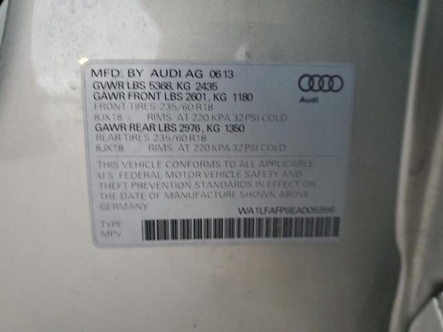 Photo 14 from auction – 2014 AUDI Q5 PREMIUM with VIN WA1LFAFP8EA005996