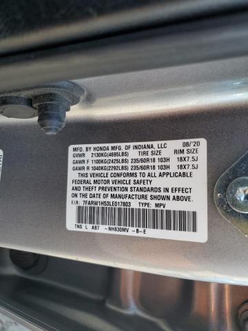 Photo 14 from auction – 2020 HONDA CR-V EX with VIN 7FARW1H53LE017803