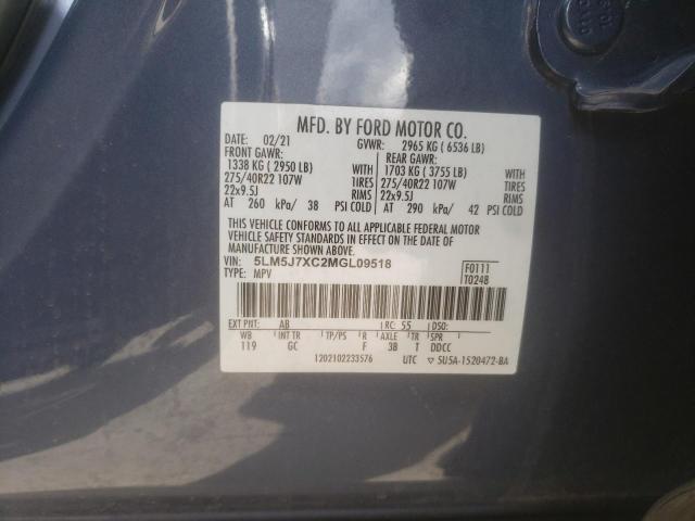 Photo 14 from auction – 2021 LINCOLN AVIATOR RE with VIN 5LM5J7XC2MGL09518