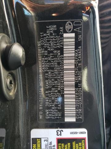 Photo 14 from auction – 2011 TOYOTA COROLLA BA with VIN 2T1BU4EE9BC603529