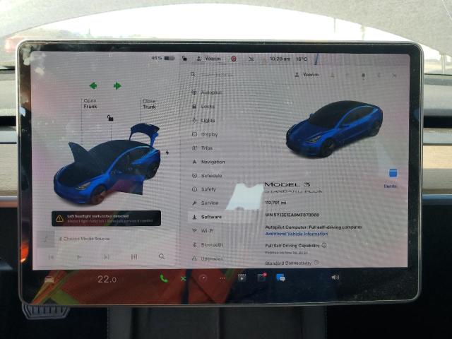 Photo 9 from auction – 2021 TESLA MODEL 3 with VIN 5YJ3E1EA8MF878868