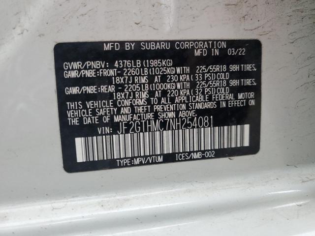 Photo 14 from auction – 2022 SUBARU CROSSTREK with VIN JF2GTHMC7NH254081