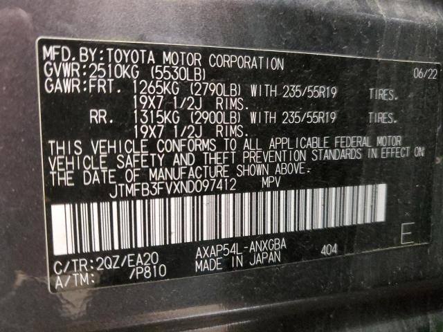 Photo 14 from auction – 2022 TOYOTA RAV4 PRIME with VIN JTMFB3FVXND097412