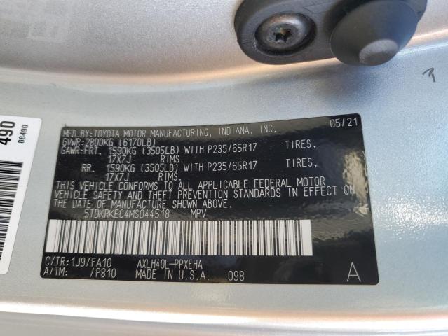 Photo 14 from auction – 2021 TOYOTA SIENNA LE with VIN 5TDKRKEC4MS044518