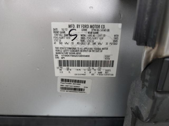 Photo 14 from auction – 2013 FORD EXPLORER with VIN 1FM5K7B82DGB50468