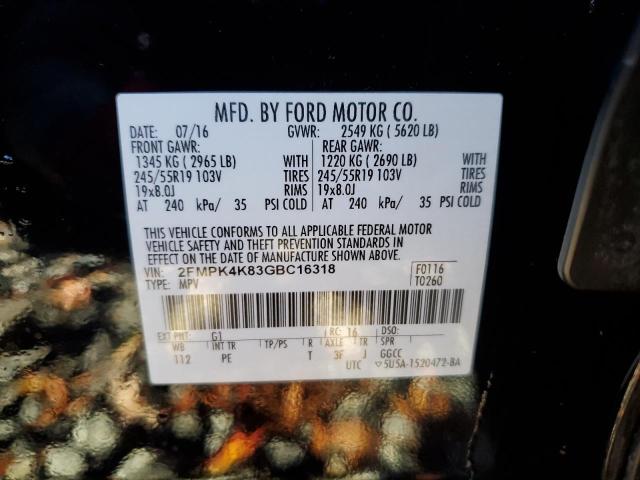 Photo 14 from auction – 2016 FORD EDGE TITAN with VIN 2FMPK4K83GBC16318