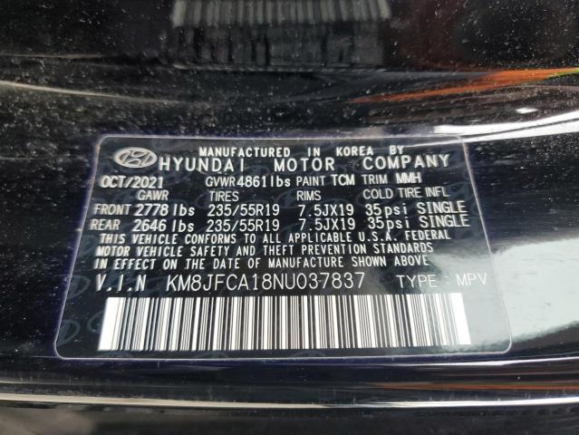 Photo 14 from auction – 2022 HYUNDAI TUCSON SEL with VIN KM8JFCA18NU037837