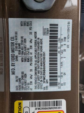 Photo 14 from auction – 2022 FORD BRONCO SPO with VIN 3FMCR9B60NRD99391