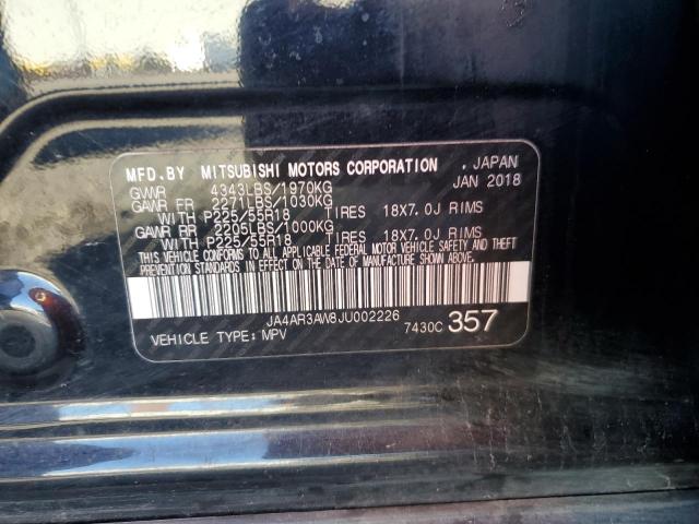 Photo 14 from auction – 2018 MITSUBISHI OUTLANDER with VIN JA4AR3AW8JU002226