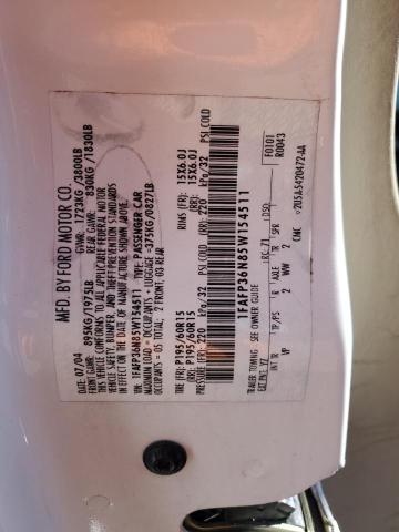 Photo 14 from auction – 2005 FORD FOCUS ZXW with VIN 1FAFP36N85W154511