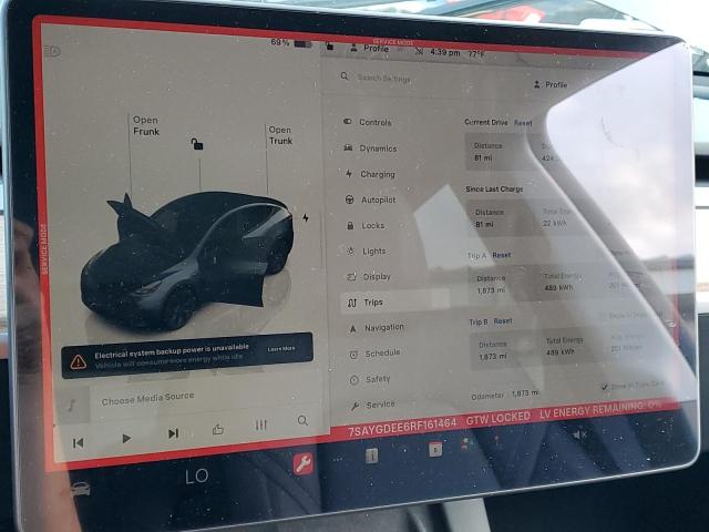 Photo 9 from auction – 2024 TESLA MODEL Y with VIN 7SAYGDEE6RF161464