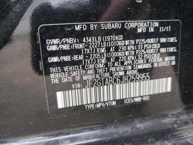 Photo 14 from auction – 2018 SUBARU CROSSTREK with VIN JF2GTABC6JH259955