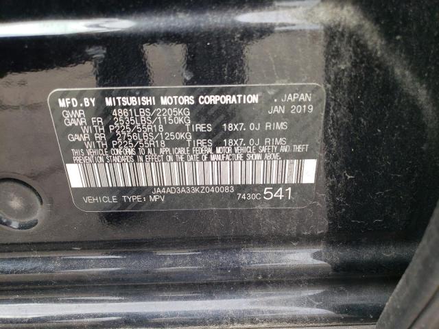 Photo 14 from auction – 2019 MITSUBISHI OUTLANDER with VIN JA4AD3A33KZ040083