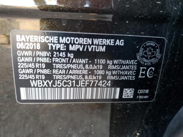 Photo 14 from auction – 2018 BMW X2 XDRIVE2 with VIN WBXYJ5C31JEF77424