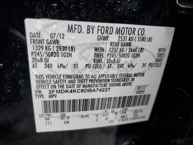 Photo 14 from auction – 2013 FORD EDGE LIMIT with VIN 2FMDK4KC8DBA74227