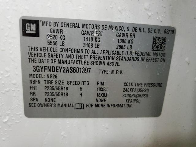 Photo 14 from auction – 2010 CADILLAC SRX LUXURY with VIN 3GYFNDEY2AS601397