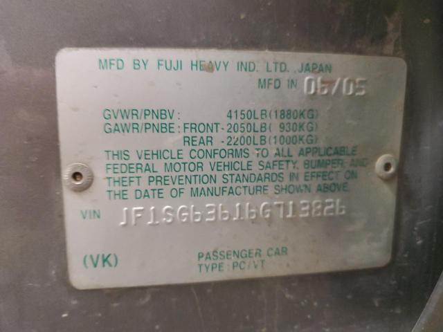 Photo 14 from auction – 2006 SUBARU FORESTER 2 with VIN JF1SG63616G713826