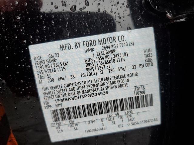 Photo 14 from auction – 2023 FORD EXPLORER X with VIN 1FMSK8DH3PGB34936