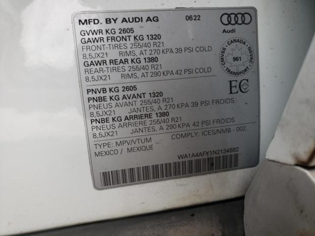 Photo 14 from auction – 2022 AUDI SQ5 PREMIU with VIN WA1A4AFY1N2134582