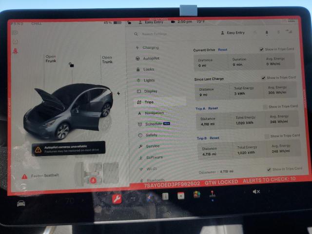 Photo 9 from auction – 2023 TESLA MODEL Y with VIN 7SAYGDED3PF962602
