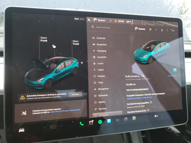 Photo 9 from auction – 2021 TESLA MODEL 3 with VIN 5YJ3E1EAXMF028837