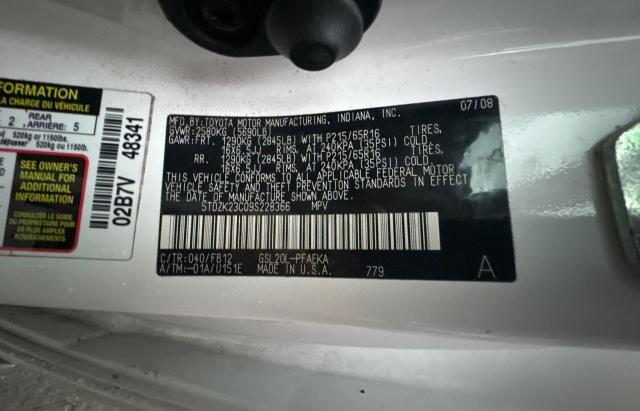 Photo 10 from auction – 2009 TOYOTA SIENNA CE with VIN 5TDZK23C09S228366