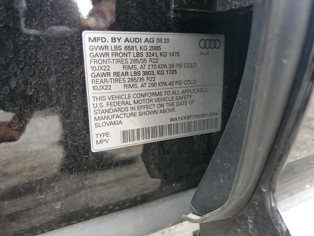 Photo 14 from auction – 2021 AUDI Q7 PRESTIG with VIN WA1VXBF75MD012204