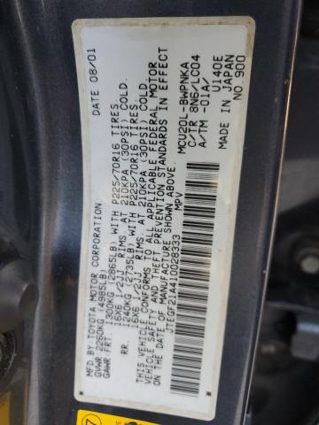 Photo 14 from auction – 2001 TOYOTA HIGHLANDER with VIN JTEGF21A410028333
