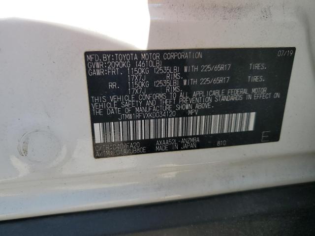 Photo 14 from auction – 2019 TOYOTA RAV4 XLE with VIN JTMW1RFVXKD034120