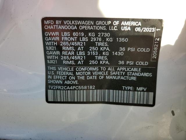 Photo 14 from auction – 2023 VOLKSWAGEN ATLAS SEL with VIN 1V2FR2CA4PC558182