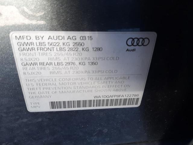 Photo 14 from auction – 2015 AUDI Q5 PREMIUM with VIN WA1DGAFP8FA122786