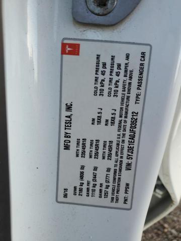 Photo 14 from auction – 2018 TESLA MODEL 3 with VIN 5YJ3E1EA0JF035212
