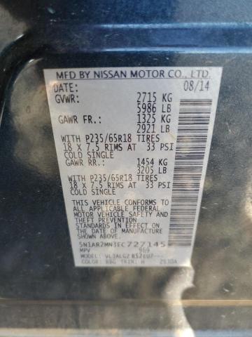 Photo 14 from auction – 2014 NISSAN PATHFINDER with VIN 5N1AR2MN3EC727145