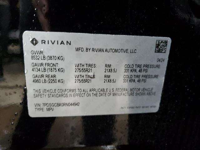 Photo 14 from auction – 2024 RIVIAN R1S ADVENT with VIN 7PDSGCBA0RN044942