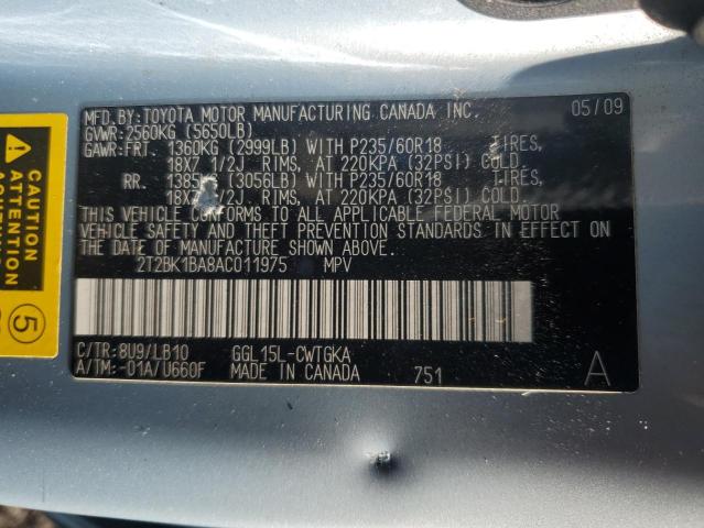 Photo 14 from auction – 2010 LEXUS RX 350 with VIN 2T2BK1BA8AC011975