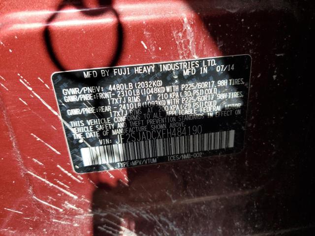 Photo 14 from auction – 2015 SUBARU FORESTER 2 with VIN JF2SJADCXFH484190