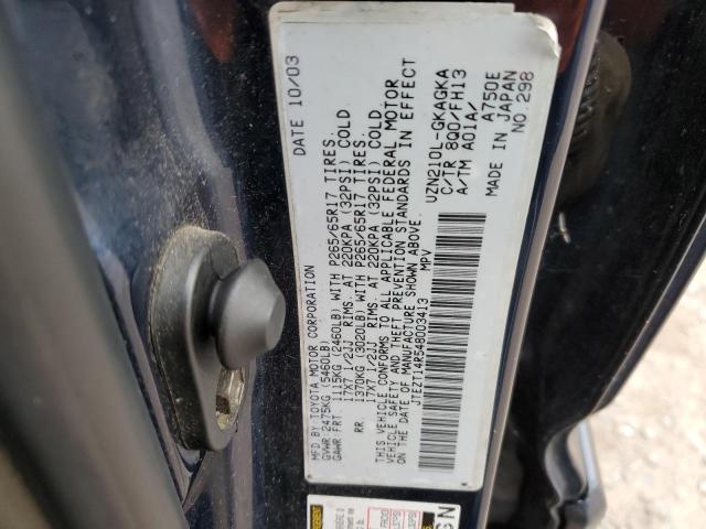 Photo 14 from auction – 2004 TOYOTA 4RUNNER SR with VIN JTEZT14R548003413