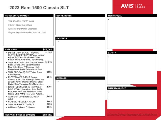 Photo 12 from auction – 2023 RAM 1500 CLASS with VIN 1C6RR6LG7PS518864