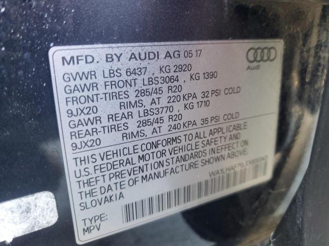 Photo 14 from auction – 2018 AUDI Q7 PREMIUM with VIN WA1LHAF70JD000343