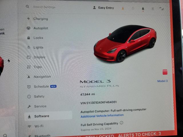 Photo 9 from auction – 2019 TESLA MODEL 3 with VIN 5YJ3E1EA0KF464061