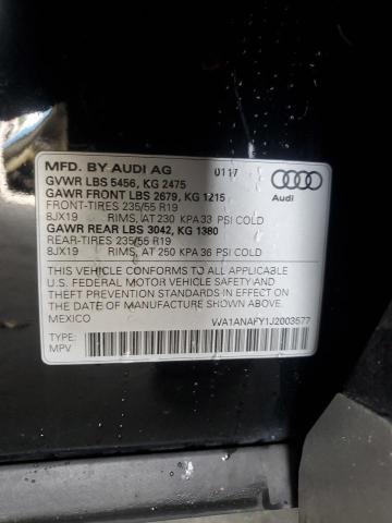Photo 14 from auction – 2018 AUDI Q5 PREMIUM with VIN WA1ANAFY1J2003577