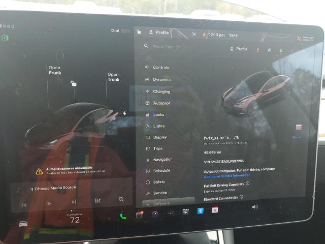 Photo 9 from auction – 2020 TESLA MODEL 3 with VIN 5YJ3E1EAXLF597265