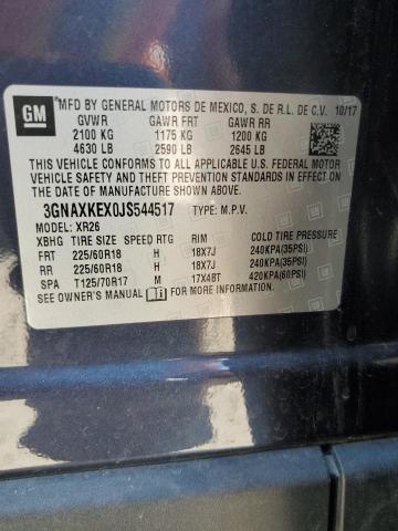 Photo 14 from auction – 2018 CHEVROLET EQUINOX LT with VIN 3GNAXKEX0JS544517