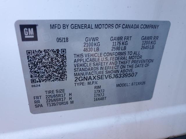 Photo 14 from auction – 2018 CHEVROLET EQUINOX LT with VIN 2GNAXSEV6J6339507
