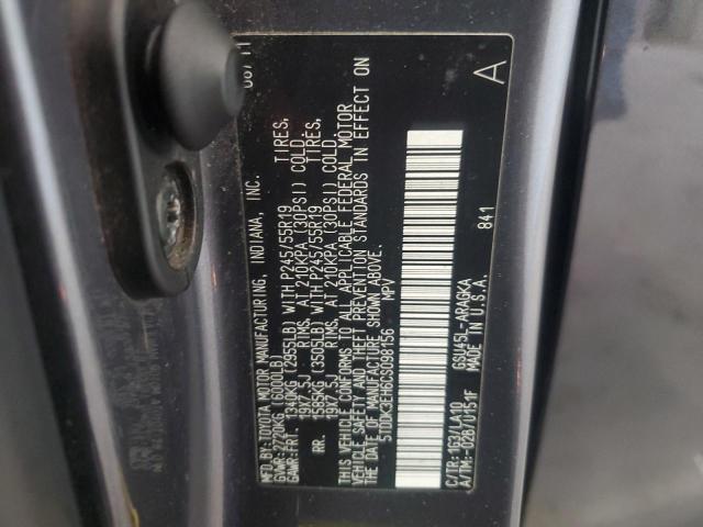 Photo 14 from auction – 2012 TOYOTA HIGHLANDER with VIN 5TDDK3EH6CS098156