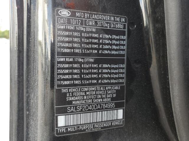 Photo 14 from auction – 2013 LAND ROVER RANGE ROVE with VIN SALSF2D40DA784995