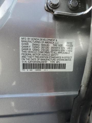 Photo 14 from auction – 2022 ACURA MDX with VIN 5J8YD9H30NL009797