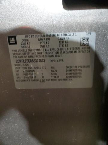 Photo 14 from auction – 2011 CHEVROLET EQUINOX LT with VIN 2CNFLEEC0B6374843